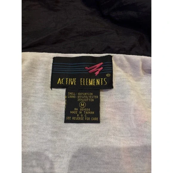 Active Elements Vintage 80s Windbreaker Jacket Women's Ugly Christmas Size M NWT - Picture 7 of 11